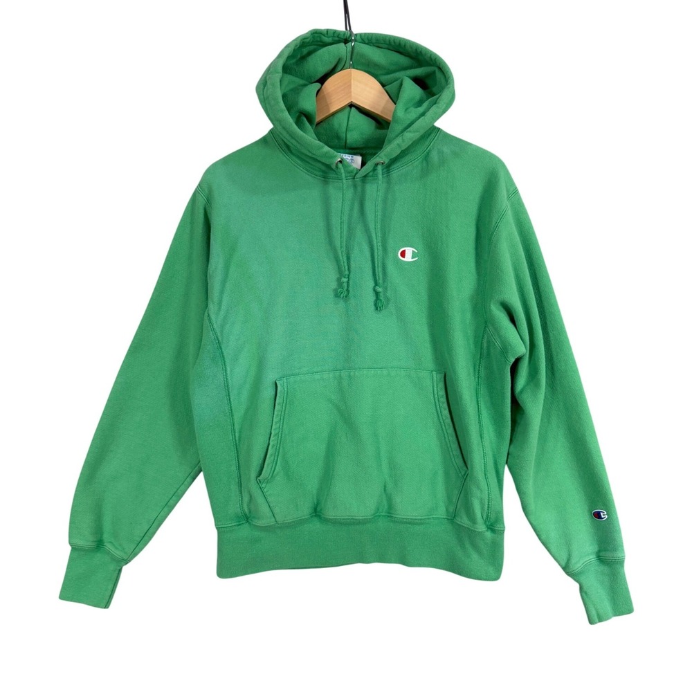 Champion Reverse Weave Y2K Hoodie Men Medium Kelly Green Sweatshirt GF68